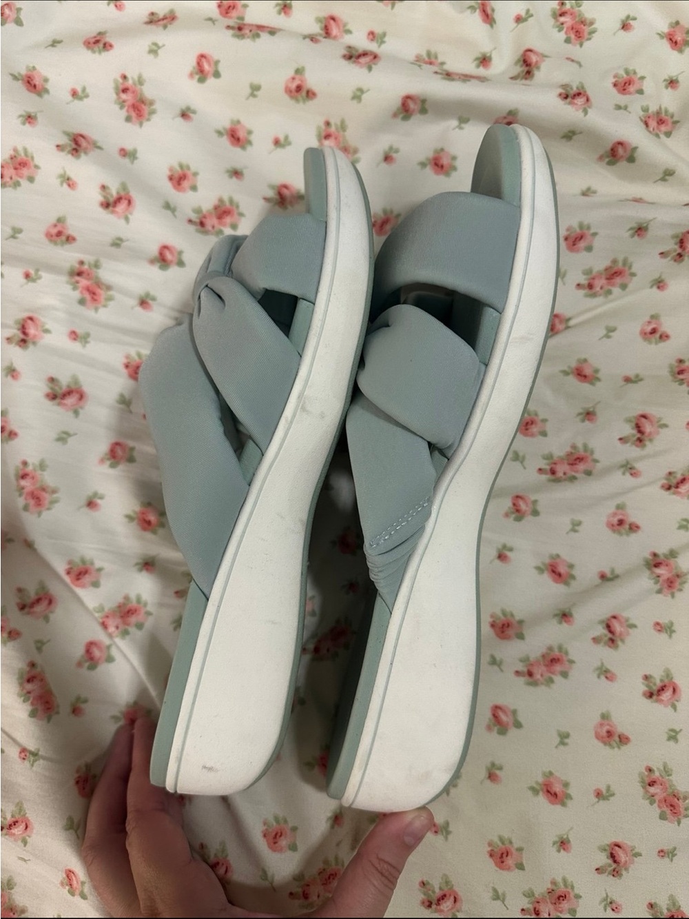 Clarks Cloudsteppers Thong Sandals Women Size 10 Mint Green - Picture 4 of 7